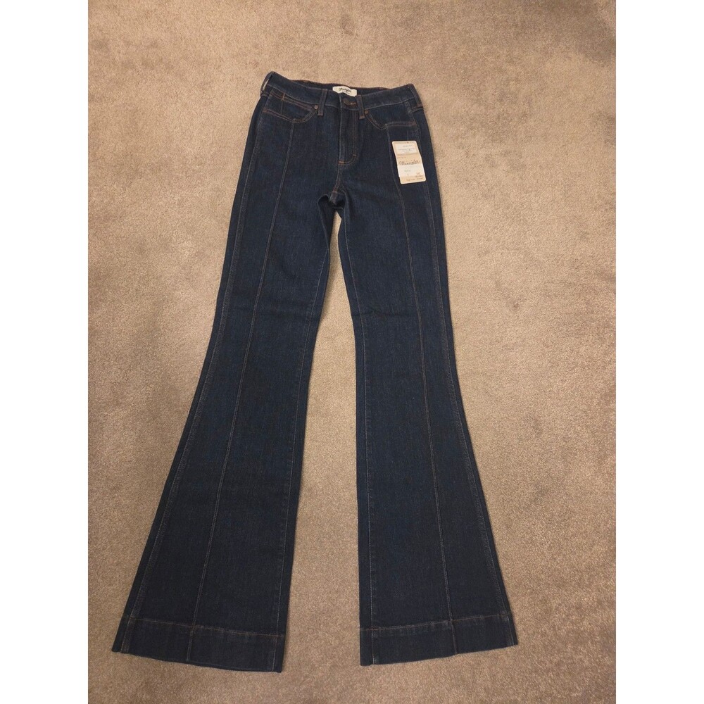 Wrangler Retro "High-Rise Trouser" Dark Wash Flare Jeans Size 5 US 4 NWT